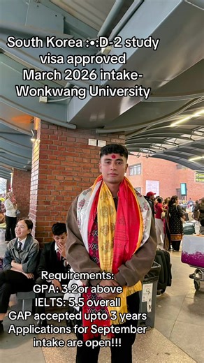 D-2 Visa Approval for March 2026 Intake at Wonkwang University