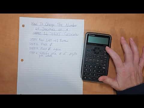 How To Change The Number Of Decimals On A SHARP EL 738XT Calculator