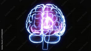 Abstraktes leuchtendes Gehirn – Symbolbild für neuronale Netzwerke und künstliche Intelligenz