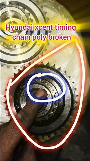 Hyundai xcent timing chain {sprocket} broken⚠️. #hyundai #xcent #knowledge #video