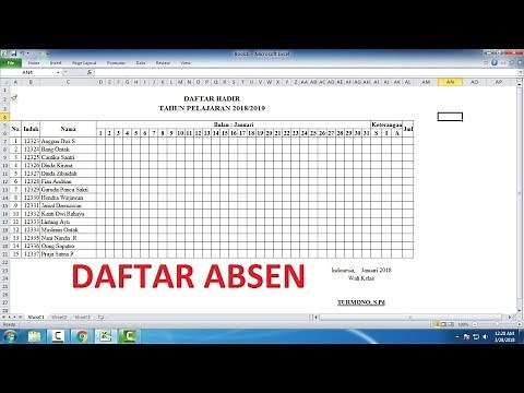 Cara Membuat Daftar Absen untuk 1 Bulan di Excel (Panduan Lengkap)