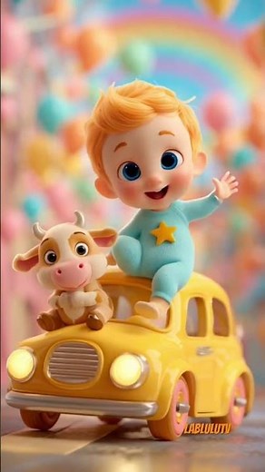 🚌 Wheels on the Bus Go Round and Round! 🎶 #Shorts