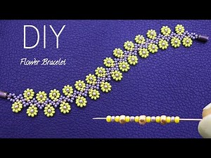 DIY Daisy Garden Bracelet 🌸 Easy Beaded Bracelet Tutorial for Beginners