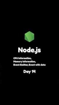 Node.js | Day 14 #nodejs #javascript #programming #coding #developer