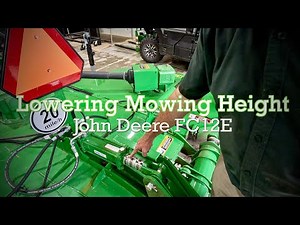 How to Adjust Mowing Height on a John Deere FC12E Flex Wing Rotary Cutter