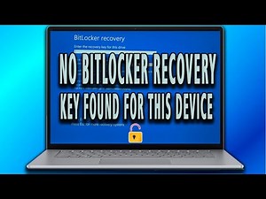 How to fix no bitlocker Recovery Key Found for This Device