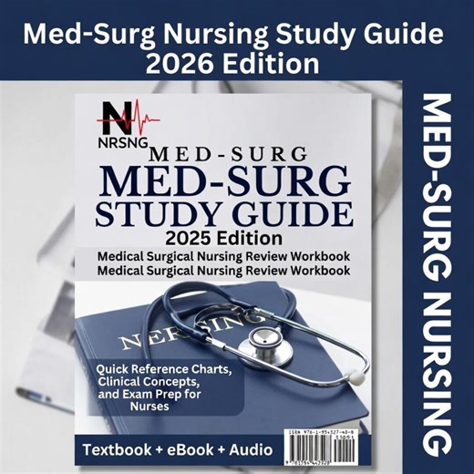 Med-surg Nursing Study Guide 2026 Edition | Medical Surgical Nursing Review Ebook, Clinical - Etsy