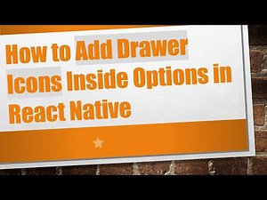 How to Add Drawer Icons Inside Options in React Native