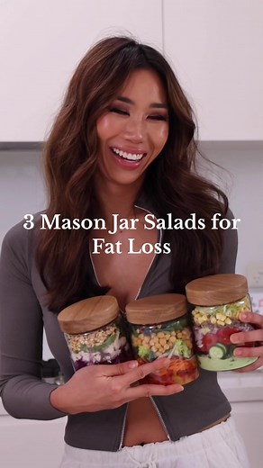 3 Mason Jar Salads for Fat Loss - Easy Recipes for Meal Prep