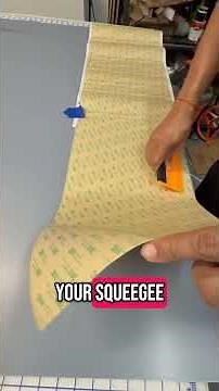 Applying 3m double sided tape rolls 468 mirror acylic. #3m #signage #omtech #lasercutter #crafting