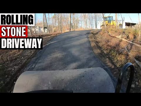 Installing crusher run driveway gravel and sub base for a huge Alaskan slab steel building