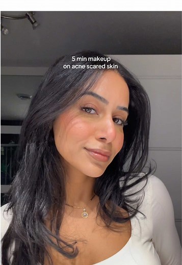 Quick makeup to go run errands 💄 #acnescars #texturedskin #quickmakeuptutorial #browngirlmakeup