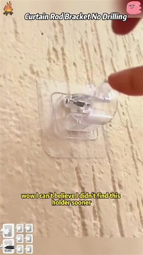 Genius Self-Adhesive Curtain Rod Holders for Renters
