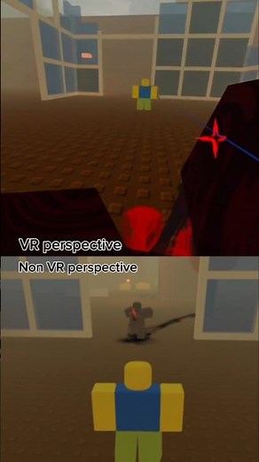 VR perspective VS non VR perspective in Forsaken VR #forsaken #roblox #forsakenroblox #vr #shorts