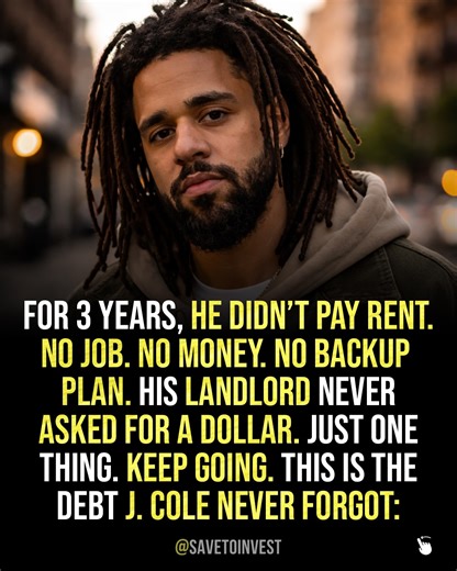 Money | Business | Inspiration | AI | For three years, J. Cole couldn’t pay his rent. No job. No money. But his landlord never pressured him. He simply told him to keep going.... | Instagram