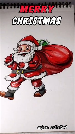 Cute Santa Drawing Short #art #shorts