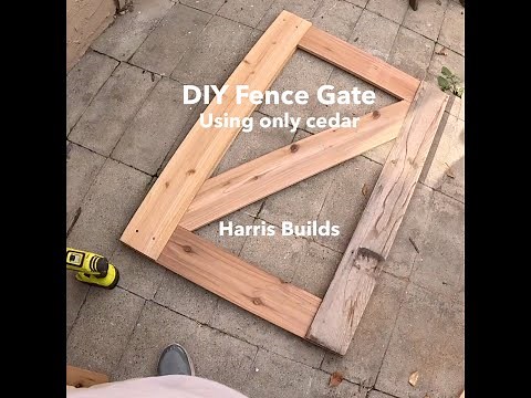 Easy DIY Lightweight Fence Gate Frame Using Only Cedar Pickets | No 2x4s | How to Make Gate Frame
