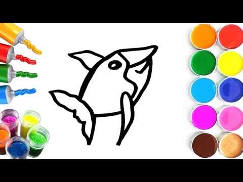 How To Draw cute Fish Drawing, Painting & water Coloring For Kids and Toddlers_🌈🎨