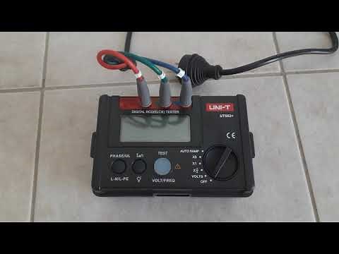 Prueba disyuntor (interruptor diferencial) UNI-T ut582+