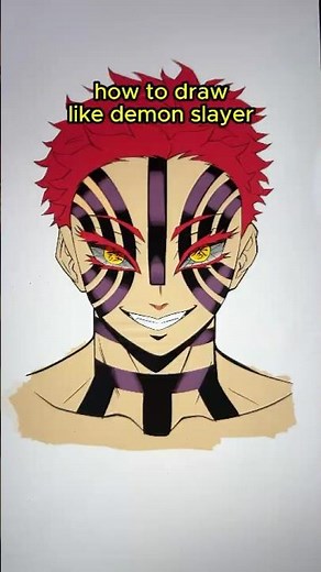 how to draw like Demon Slayer in 30 seconds