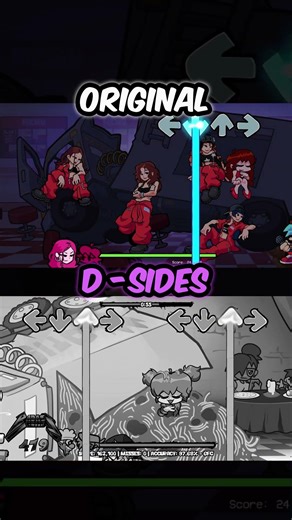 FNF LE SSERAFIM SPAGHETTI ORIGINAL VS D-SIDES REDUX #fnf #fnfmod #gaming #lesserafim #shorts