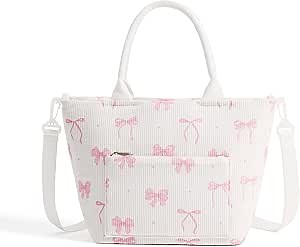 Lunch Bag for Women Adult Large Insulated Lunch Box Girl Cute Corduroy Lunch Tote Bags Reusable Leakproof Cooler Work Picnic