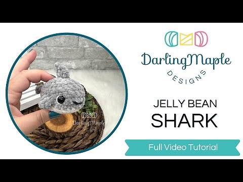 Quick & Easy No-Sew Crochet Shark / Full Video Tutorial / Free Amigurumi Pattern / Jelly Bean Series