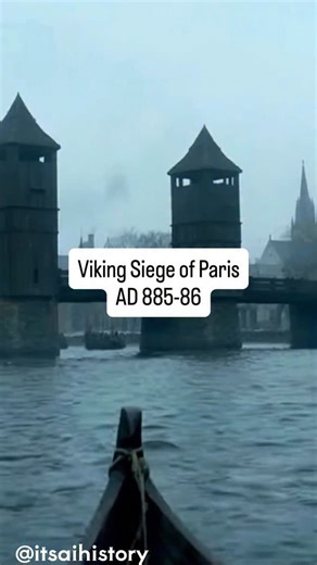 Parker Gordon on Instagram: "⚓️ 885-86 AD | The Great Viking Siege of Paris (France) What you’re seeing: A Viking fleet on the Seine, described as hundreds of ships (often cited ~300–700). Where is this? Paris was concentrated on Île de la Cité. Two low bridges helped block ship traffic past the island. Who led this Viking fleet? Sources name Sigfred and Sinric, and later tradition also links Rollo to the force. Why did this happen? The Vikings wanted passage farther upriver and demanded tribute