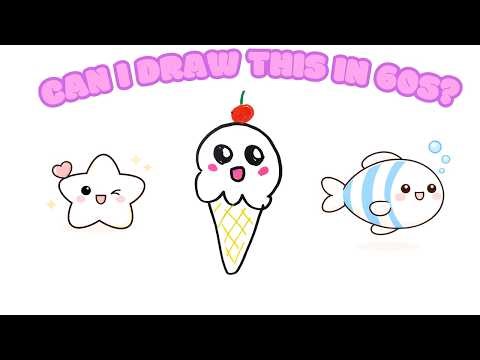 3 Easy Doodles in 3 Minutes | Star, Ice Cream & Fish