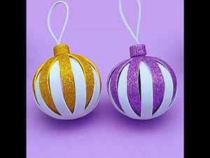How To Make Beautiful Glitter Foam Sheet Christmas Balls | DIY Christmas Balls Using Foam Sheets 🌲❄