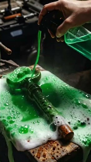 Satisfying Rust Removal – Restoring a Rusty Royal Key to Shiny Gold 🔑✨