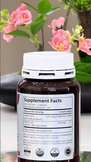 Vitamin K2 (MK7) with D3 Supplement