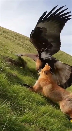 Golden Eagle Attack: Incredible High-Speed Strike on a Fox!