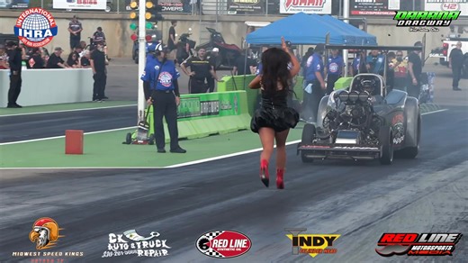 Ryan Hill and the Hill family Racing team show the IHRA what Fuel Altereds are all about!! He lays down his personal best pass of 3.461 at 226mph! You can catch another qualifying round of Fuel Altereds this evening and a third tomorrow along with eliminations at Dragway 42! We all know y’all want to see Mad Maxine as well | Red Line Motorsports Media