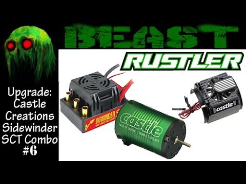 Traxxas Rustler- Castle Creations Sidewinder SCT 3800kv Motor/ESC Combo [Beast]