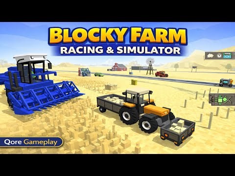 Blocky Farm Racing & Simulator | Tractor Racing, Farming & Blocky Fun Gameplay (Android/iOS)