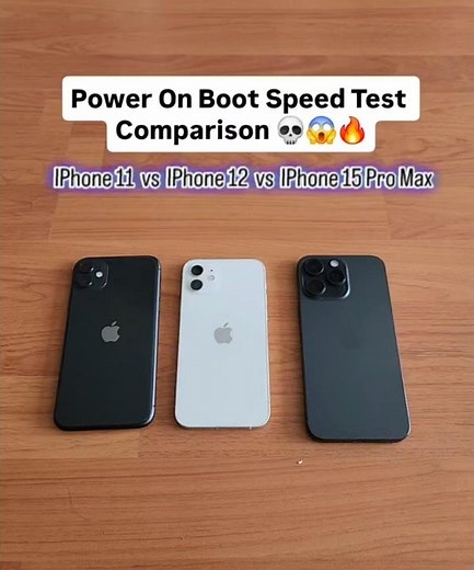 iPhone 11 vs iPhone 12 vs iPhone 14 Pro Max ⚡ Power On Boot Speed Test – Which Boots First? #shorts