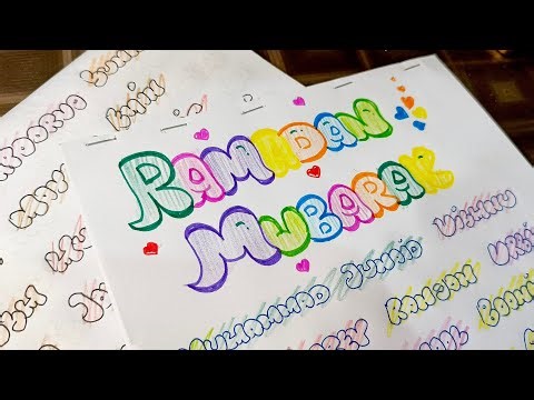 Ramadan Mubarak 🌙 writing names in bubble letters #live #foryou #writing #names #viral