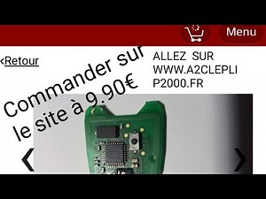 Reparer cle 307 206 406 XSARA PICASSO C3 C2 AYGO 106 C1 107 407 308 BERLINGO PARTNER EXPERT