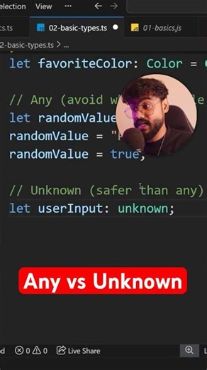 Any vs Unknown in Typescript