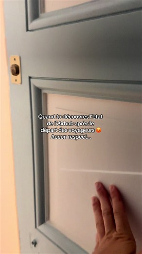 Quand tu découvres l’état de l’Airbnb après le départ des voyageurs 😡 Aucun respect… #femmedemenage #menage #airbnb #aucunrespect😡