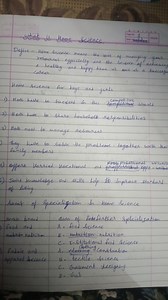 What is Home Science?Define - Home Science means the art of m... | Filo