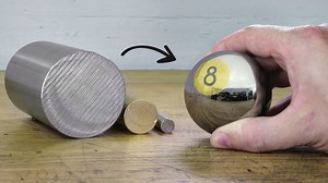 Making „8 Ball“ with solid Stainless Steel and Brass