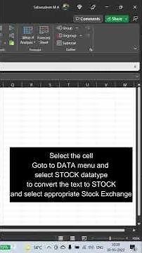 Excel STOCKHISTORY function