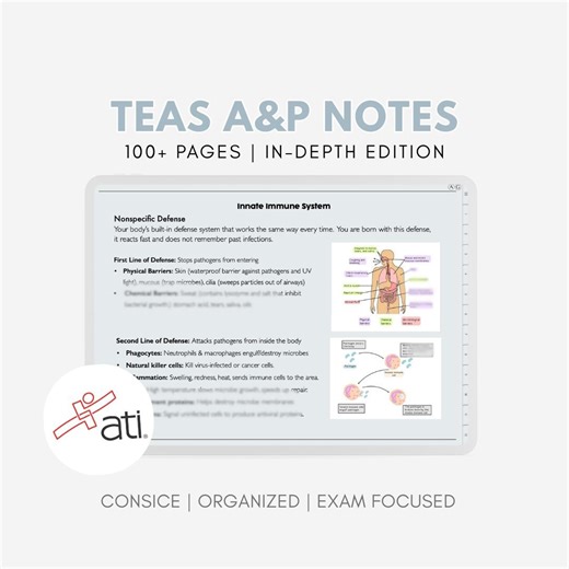 TEAS Exam A&P Study Guide - In-depth Edition - Etsy Canada
