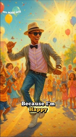 Because I'm Happy 👻🥳 | Happy Song by Pharrell Williams #american 🇺🇸 #musichits #lyrics