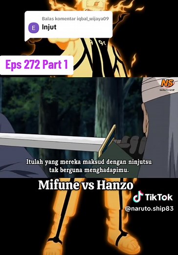 Membalas @iqbal_wijaya09 Naruto Shippuden Eps 272 - Mifune vs Hanzo #naruto #narutoshippuden #foryoupage #fyp