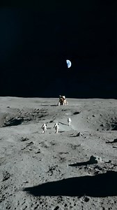 Apollo Astronauts Walking on the Moon This image shows astronauts on the Moon during the Apollo mission, the first time humans stepped on another world. The Apollo astronauts explored the Moon’s dusty surface, collected rock samples, and conducted scientific experiments.With no atmosphere and low gravity, every step left footprints that may remain for millions of years. This mission proved that humans could travel beyond Earth and explore deep space. 🌕🚀✨ #space #spacex #nasa #fblifestyle | Nig