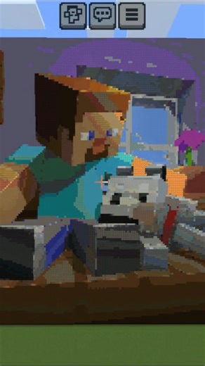 MINECRAFT Steve and wolf❤️ pixel art in MCPE #shorts #trending #4k #minecraft #viral #pixelart