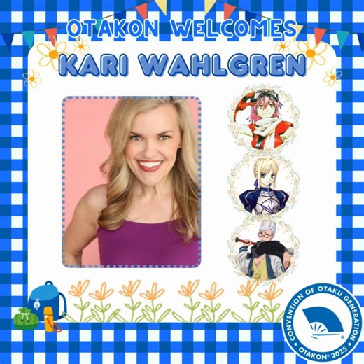 Kari Wahlgren was first introduced to anime audiences as the voice of Haruko in “FLCL.” Since then, she has voiced hundreds of characters in anime, animation and video games. Her anime roles include Saber in Fate Zero and Fate Stay Night, Celty in Durarara, Fuu in Samurai Champloo, Dee Eye Ell in Sword Art Online, Anemone in Eureka 7, Tayuya in Naruto, and Kagami in Lucky Star. She played the voice of Jessica, Rick’s Spaceship and Diane in Rick and Morty, Zatanna in DC Superhero Girls, Starfire 